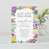 Retour à l'école Open House Invitation (Debout devant)