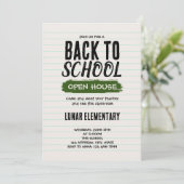 Retour à l'école open house Invitation (Debout devant)