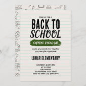 Retour à l'école open house Invitation (Devant / Derrière)