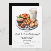 Retour à l'école Petit déjeuner Bar Invitation (Devant / Derrière)