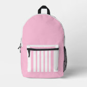 Retour À L'École Pink Blanc Enfants Sac À Dos Impr (Recto)