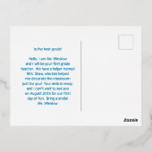 Retour à l'école primaire Accueil Carte postale (Verso)