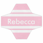 retour à l'école rayures roses personnalisables (Plat)