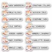 Retour à l'école - Stickers de nom de renards mali (Devant)