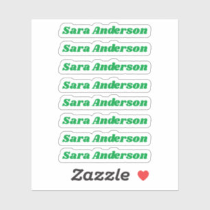 Retour à l'école Stickers de nom personnalisé