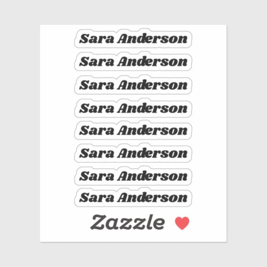 Retour à l'école Stickers de nom personnalisé (Feuille)