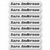 Retour à l'école Stickers de nom personnalisé (Devant)