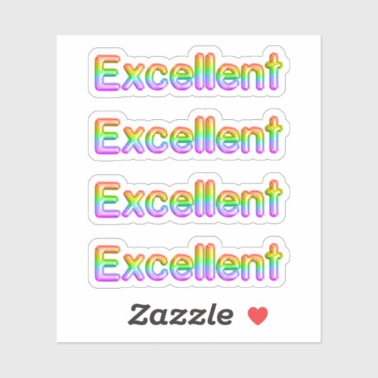 Retour à l'école Stickers "Excellent" (Feuille)