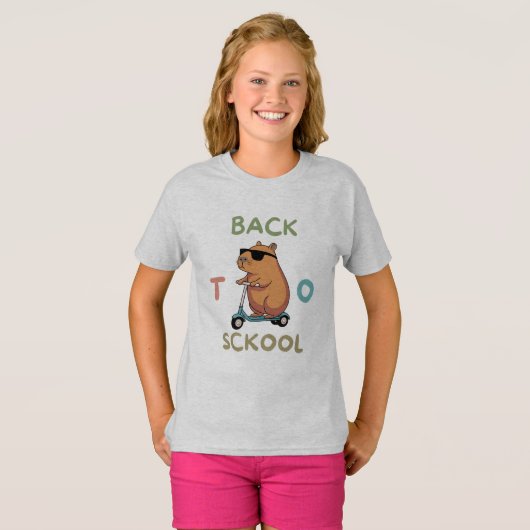 Retour à l'école T-shirt avec l'ours Merveilleux (Devant entier)