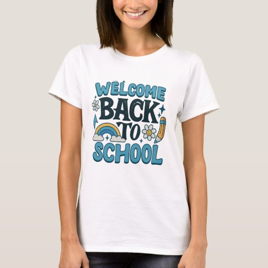 Retour à l'école T-shirt pour femmes - mignonne et (Devant)
