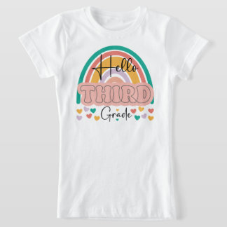 Retour à l'école Tee | Bonjour T-shirt de troisièm