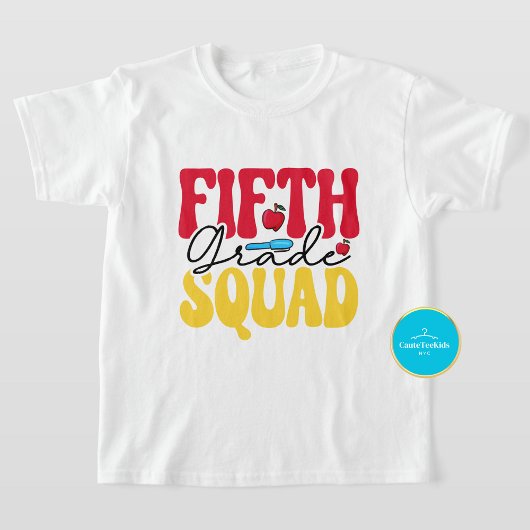 Retour à l'école Tee | T-shirt d'escouade de cinqu