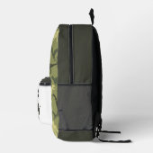 Retour à l'école Thème Dino Vert imprimé Sac à dos (Droite)