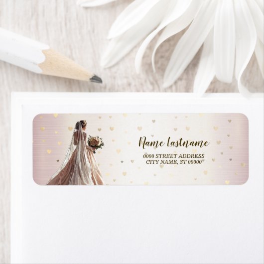 Retour Adres Roos Winter Bruid Golden Etiket (Insitu)