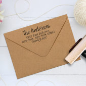 Retour Adres Stempel met Hart + Bloemen