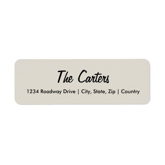 Retour Adreslabels - Huwelijksuitnodiging Briefpap Etiket (Voorkant)