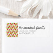 RETOUR ADRESSE ÉTIQUETTE chevron parties scintilla (En situation)