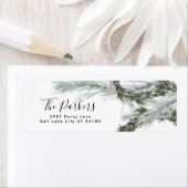 Retour Adresse Étiquette Pine Vacances de Noël (En situation)