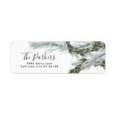 Retour Adresse Étiquette Pine Vacances de Noël (Devant)