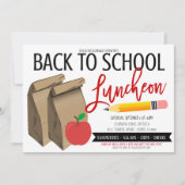 Retour au déjeuner scolaire Invitation (Devant)