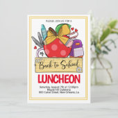 Retour au déjeuner scolaire Invitation (Debout devant)