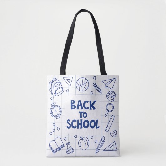 Retour au Sac fourre-tout de doodle scolaire (Devant)