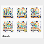 Retour aux autocollants scolaires (Feuille)