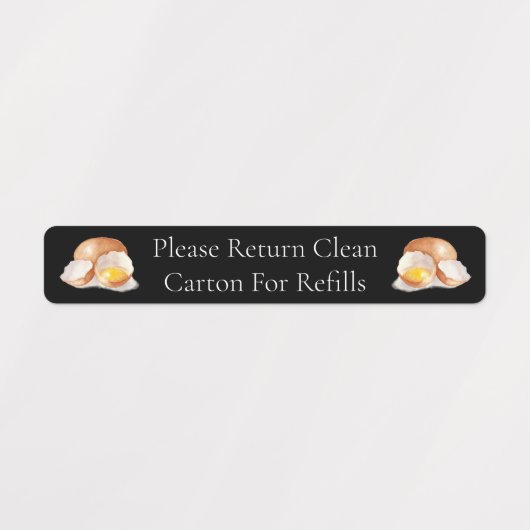 Retour Carton Egg Étiquette Carton (Design 1)