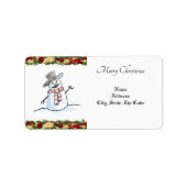 Retour de Noël/ Étiquette de adresse de livraison (Devant)