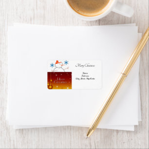 Retour de Noël/ Étiquette de adresse de livraison