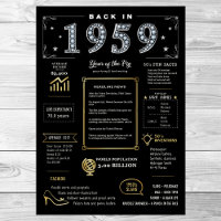 Retour En 1959 Poster Imprimable, 1959 Symbole D'A