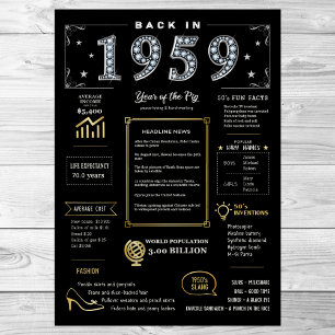 Retour En 1959 Poster Imprimable, 1959 Symbole D'A