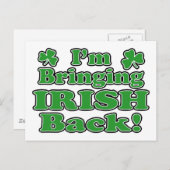 retour irlandais Carte postale (Devant / Derrière)