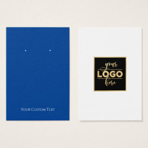 Retour Logo Royal Blue Earring Carte d'affichage