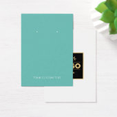 Retour Logo Turquoise Aqua Blue Earring Carte d'af (Bureau)