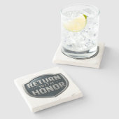Retour met Honor™ LDS Stone Onderzetter (Zijkant)