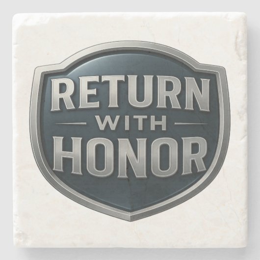 Retour met Honor™ LDS Stone Onderzetter (Voorkant)