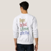 Retour - Sweatshirt de citation de Horace magique (Dos entier)