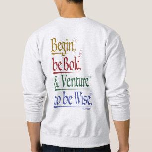 Retour - Sweatshirt de citation de Horace magique