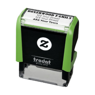 Retouradres 4 regels Zelfinkkend stempel