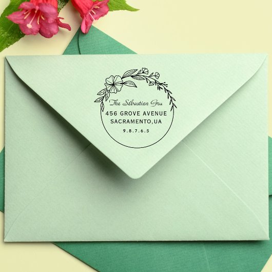 Retouradres Aangepaste scriptfamilie Zelfinktende Stempel