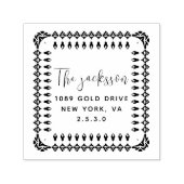 Retouradres Aangepaste scriptfamilienaam Zelfinktende Stempel (Design)