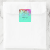 Retouradres Aqua Tie Dye Design Vierkante Sticker (Tas)