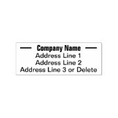 Retouradres bedrijfsnaam 	rubberstempel (Afrduk)