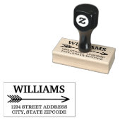 Retouradres Boho Arrow Rubberstempel (Gestempeld)