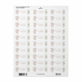 Retouradres Bruiloftsfeest Petals and Prosecco Etiket (Full Sheet)