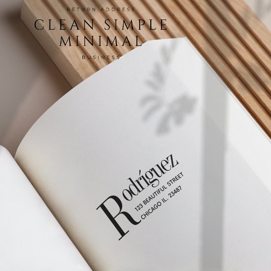 Retouradres Clean Simple Minimal Typography Rubberstempel