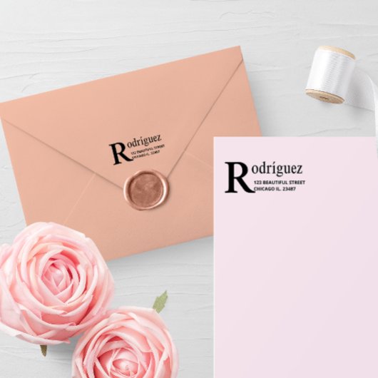Retouradres Clean Simple Minimal Typography Rubberstempel
