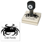 Retouradres Crab Family Rubberstempel (Gestempeld)