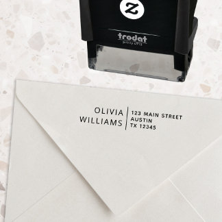Retouradres Eenvoudig minimaal Zelfinktende Stempel